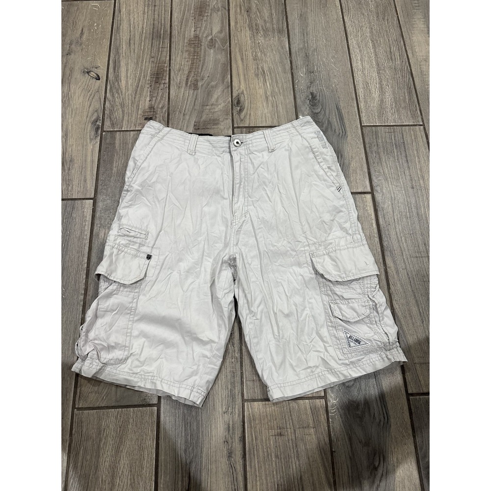 Billabong Men's Cargo Shorts Size 32 Light Grey Cotton Outdoor Casual